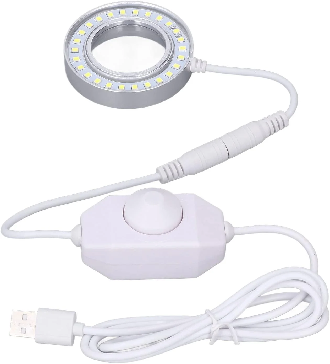 چراغ LED میکروسکوپ، چراغ حلقه ای با روشنایی قابل تنظیم با طراحی چرخشی، برای بازرسی میکروسکوپ چراغ LED میکروسکوپ، چراغ حلقه ای با روشنایی قابل تنظیم با طراحی چرخشی، برای بازرسی میکروسکوپ