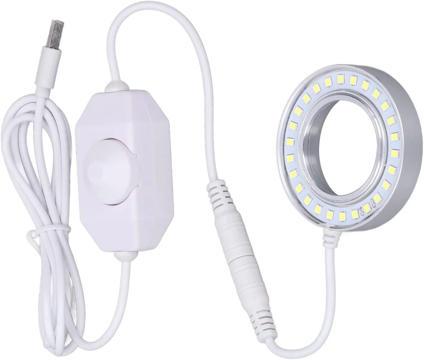 چراغ LED میکروسکوپ، چراغ حلقه ای با روشنایی قابل تنظیم با طراحی چرخشی، برای بازرسی میکروسکوپ چراغ LED میکروسکوپ، چراغ حلقه ای با روشنایی قابل تنظیم با طراحی چرخشی، برای بازرسی میکروسکوپ