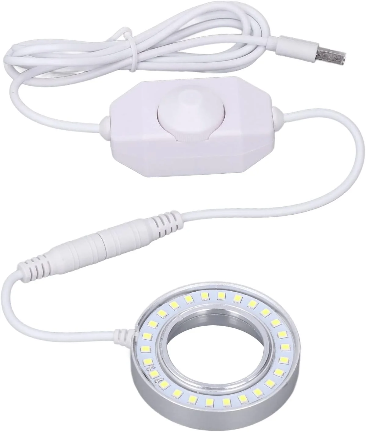 چراغ LED میکروسکوپ، چراغ حلقه ای با روشنایی قابل تنظیم با طراحی چرخشی، برای بازرسی میکروسکوپ چراغ LED میکروسکوپ، چراغ حلقه ای با روشنایی قابل تنظیم با طراحی چرخشی، برای بازرسی میکروسکوپ