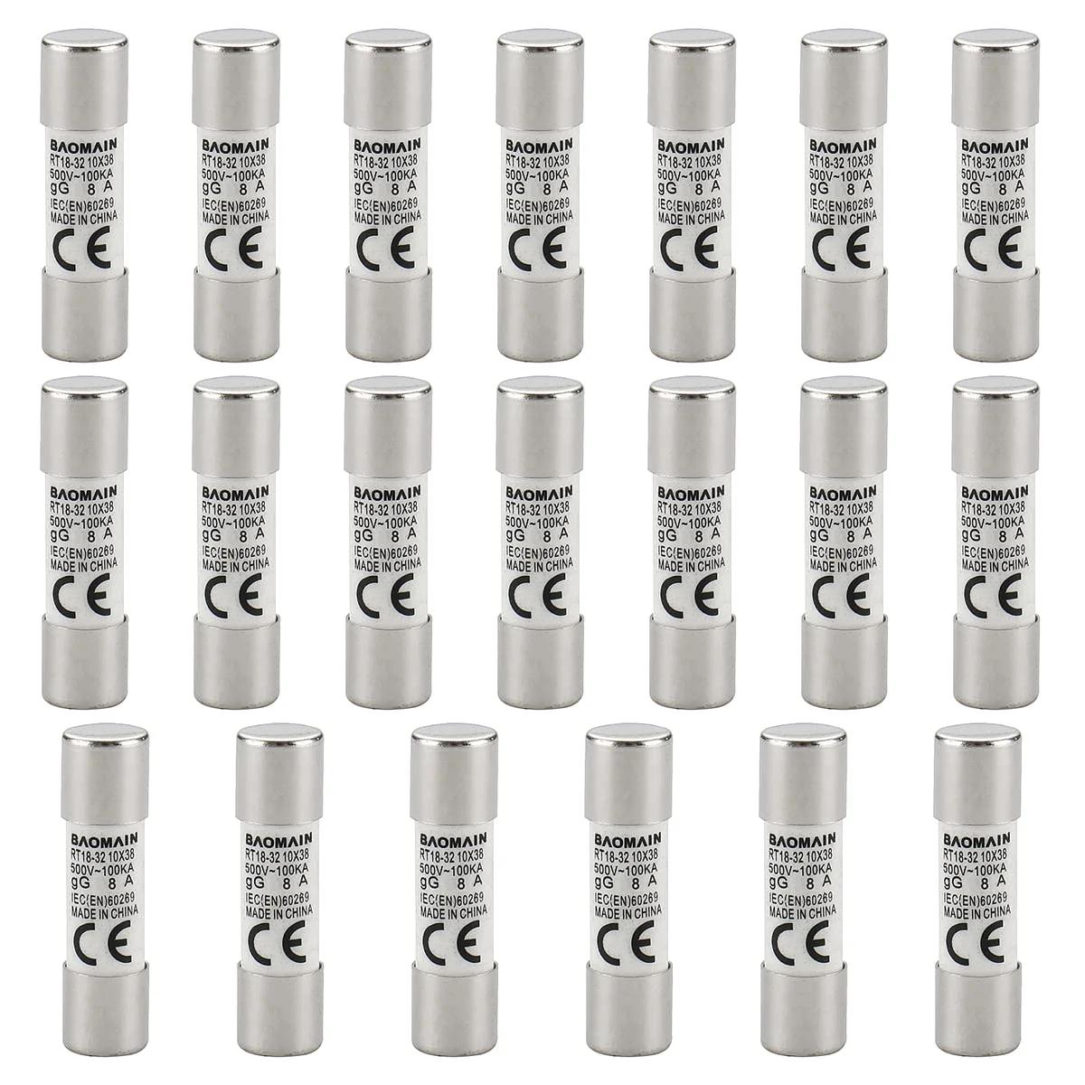 حافظه 38mm رز 10x500V 8A پکیج 20 R015 RT19 RT14 RT18