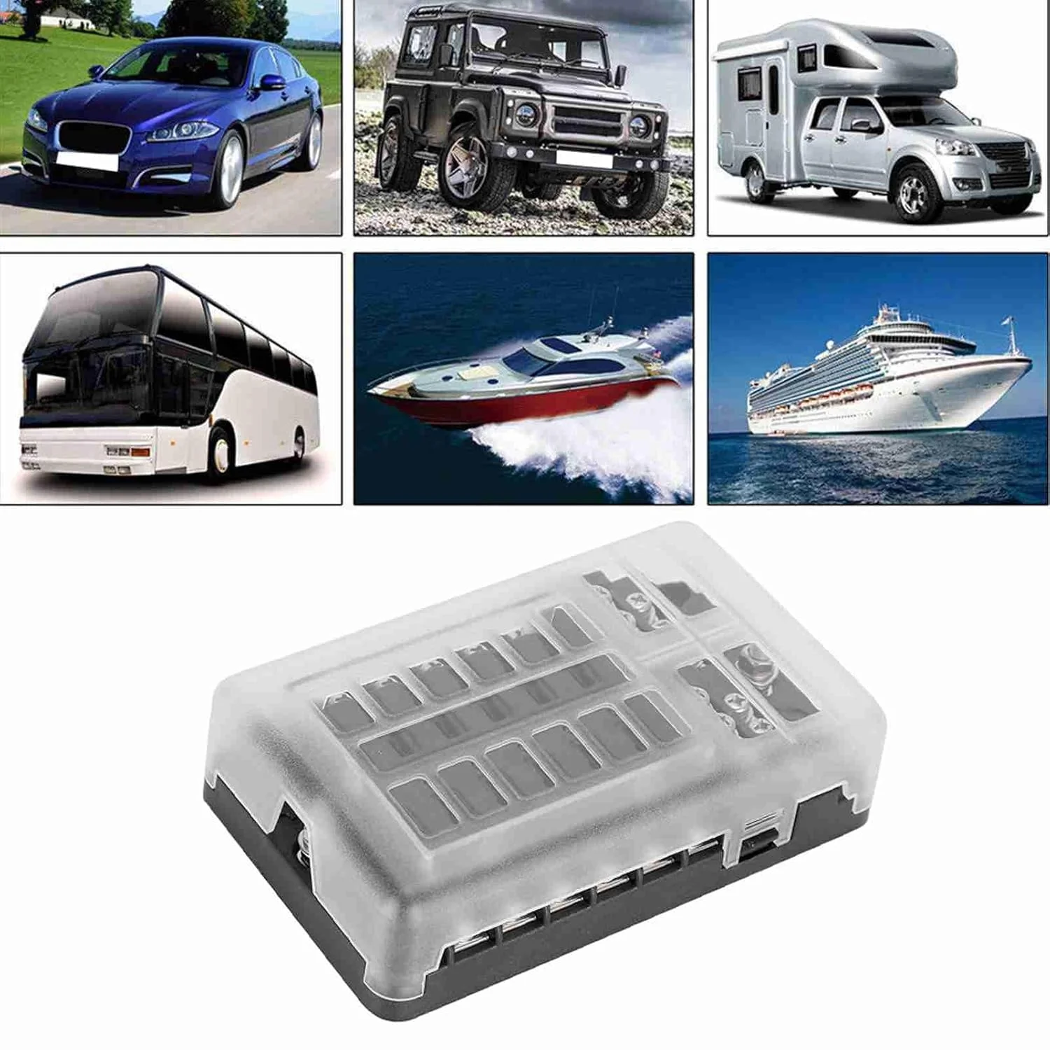 جعبه فیوز 12 راهه موریلیان، 24 عددی، 1 ورودی 12 خروجی با نشانگر LED برای خودرو، کامیون، قایق، بلوک جعبه نگهدارنده فیوز جعبه فیوز 12 راهه موریلیان، 24 عددی، 1 ورودی 12 خروجی با نشانگر LED برای خودرو، کامیون، قایق، بلوک جعبه نگهدارنده فیوز