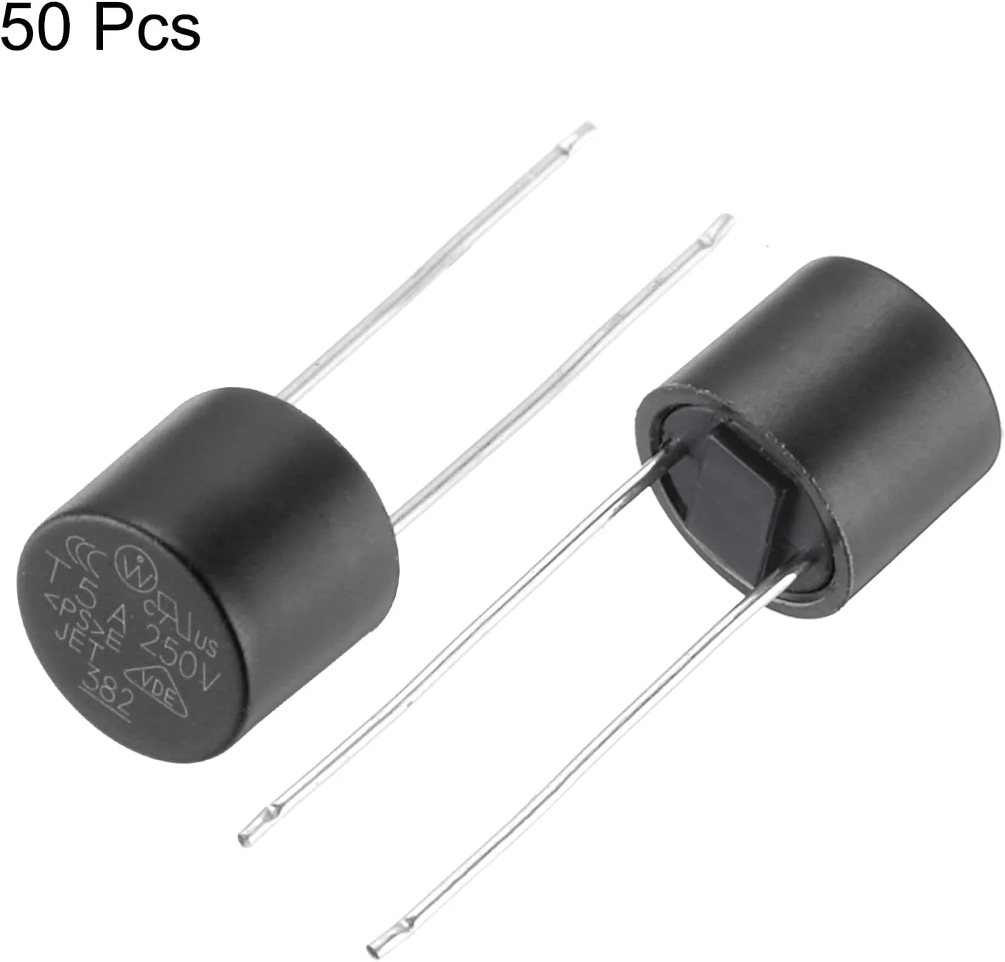 بسته 50 عددی فیوز استوانه ای مینیاتوری QUARKZMAN، فیوزهای مینیاتوری گرد با تاخیر زمانی، مجموعه فیوزهای میکروسکوپی برای قطعات الکترونیکی، تعمیرات PCB LCD، T5A 5A 250V، مشکی بسته 50 عددی فیوز استوانه ای مینیاتوری QUARKZMAN، فیوزهای مینیاتوری گرد با تاخیر زمانی، مجموعه فیوزهای میکروسکوپی برای قطعات الکترونیکی، تعمیرات PCB LCD، T5A 5A 250V، مشکی