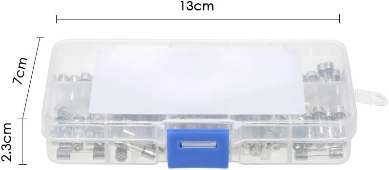 مجموعه 100 عددی فیوز شیشه ای سریع سوز Irovami، 5x20mm، آمپر 0.2A 0.5A 1A 2A 3A 5A 8A 10A 20A مجموعه 100 عددی فیوز شیشه ای سریع سوز Irovami، 5x20mm، آمپر 0.2A 0.5A 1A 2A 3A 5A 8A 10A 20A