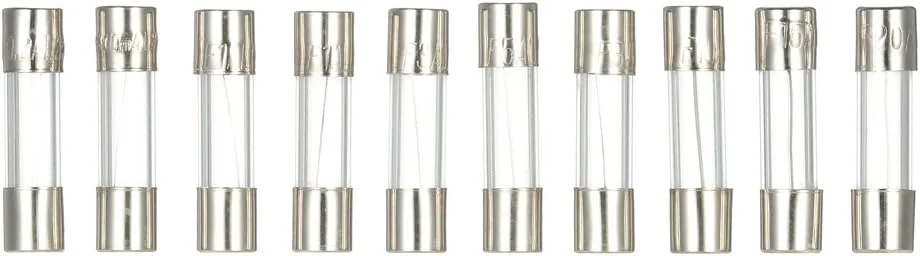 مجموعه 100 عددی فیوز شیشه ای سریع سوز Irovami، 5x20mm، آمپر 0.2A 0.5A 1A 2A 3A 5A 8A 10A 20A مجموعه 100 عددی فیوز شیشه ای سریع سوز Irovami، 5x20mm، آمپر 0.2A 0.5A 1A 2A 3A 5A 8A 10A 20A