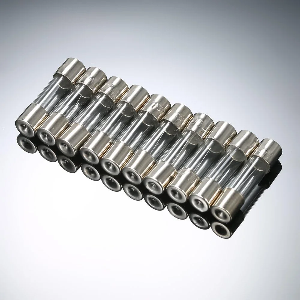 مجموعه 100 عددی فیوز شیشه ای سریع سوز Irovami، 5x20mm، آمپر 0.2A 0.5A 1A 2A 3A 5A 8A 10A 20A مجموعه 100 عددی فیوز شیشه ای سریع سوز Irovami، 5x20mm، آمپر 0.2A 0.5A 1A 2A 3A 5A 8A 10A 20A