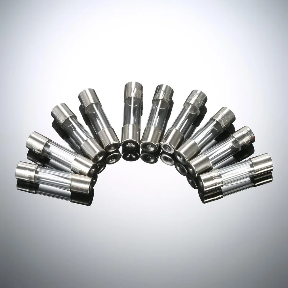 مجموعه 100 عددی فیوز شیشه ای سریع سوز Irovami، 5x20mm، آمپر 0.2A 0.5A 1A 2A 3A 5A 8A 10A 20A مجموعه 100 عددی فیوز شیشه ای سریع سوز Irovami، 5x20mm، آمپر 0.2A 0.5A 1A 2A 3A 5A 8A 10A 20A