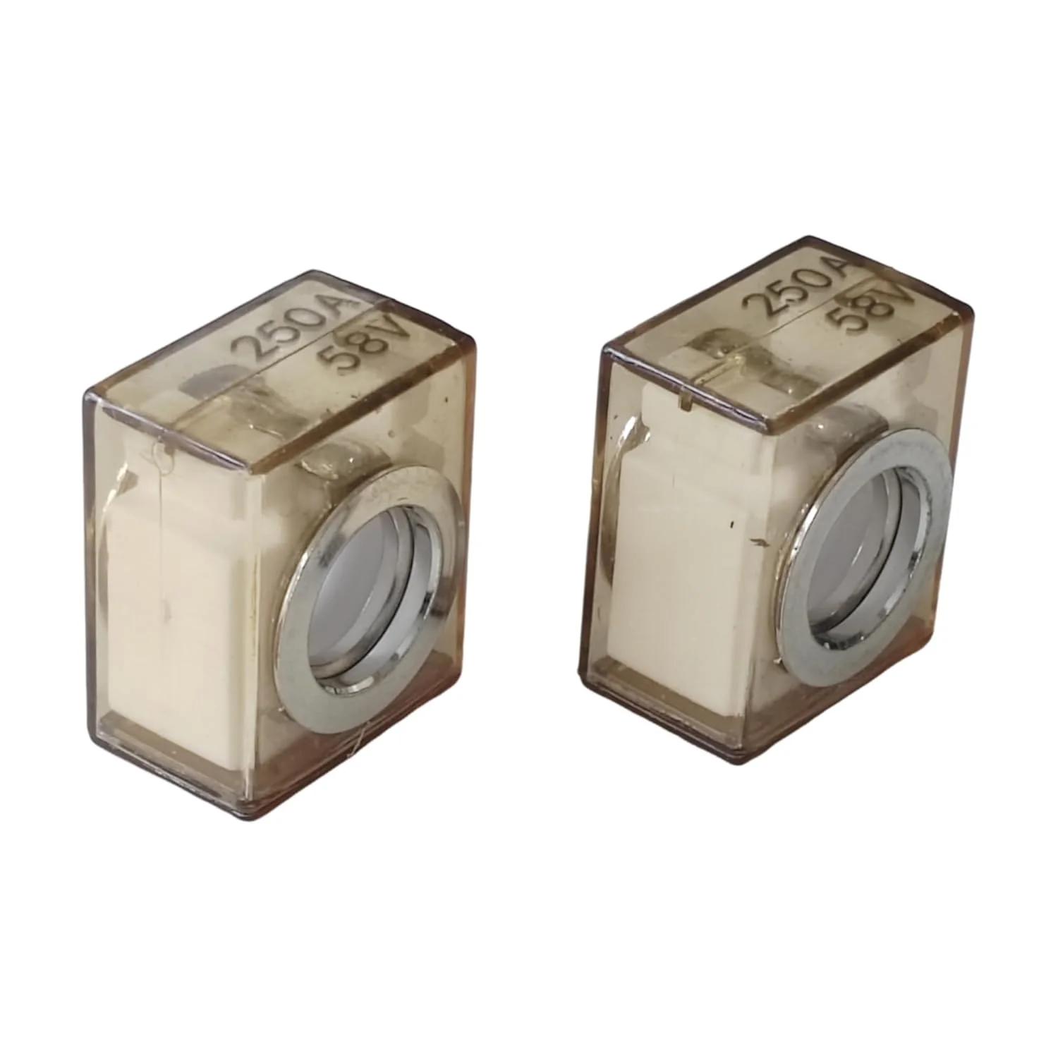 دو عدد ترمینال فیوز/بلوک فیوز (MRBF) 58V DC فیوز باتری دریایی دارای استاندارد IP66 ضد آب برای RV، خودرو، جرثقیل، کشتی، پایه های شارژ (250A)