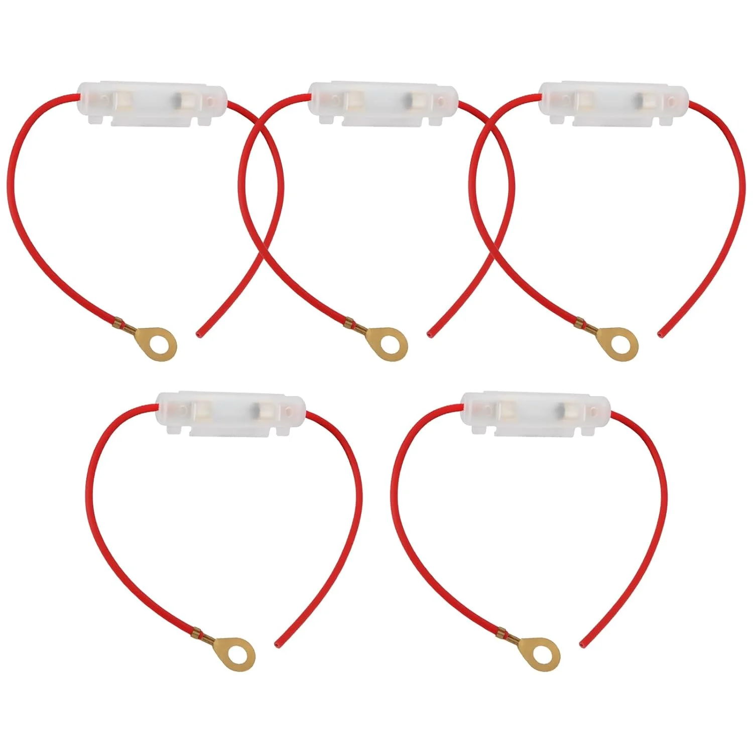 هولدر فیوز EMSea مدل 6x30mm، 30 آمپر/12 ولت، مناسب برای موتورسیکلت، وسایل نقلیه الکتریکی، اسکوتر، 5 عدد