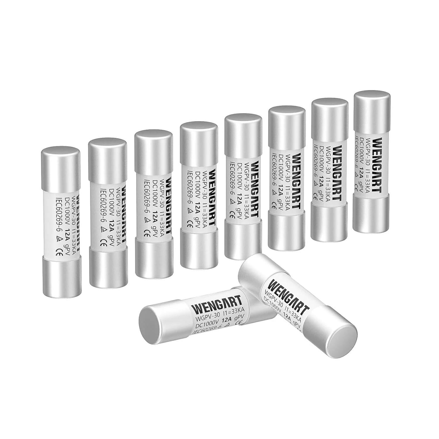 فیوز‌های خورشیدی وینگارت 10 x WGPV-30 1000VDC 12A 10x38mm I133kA