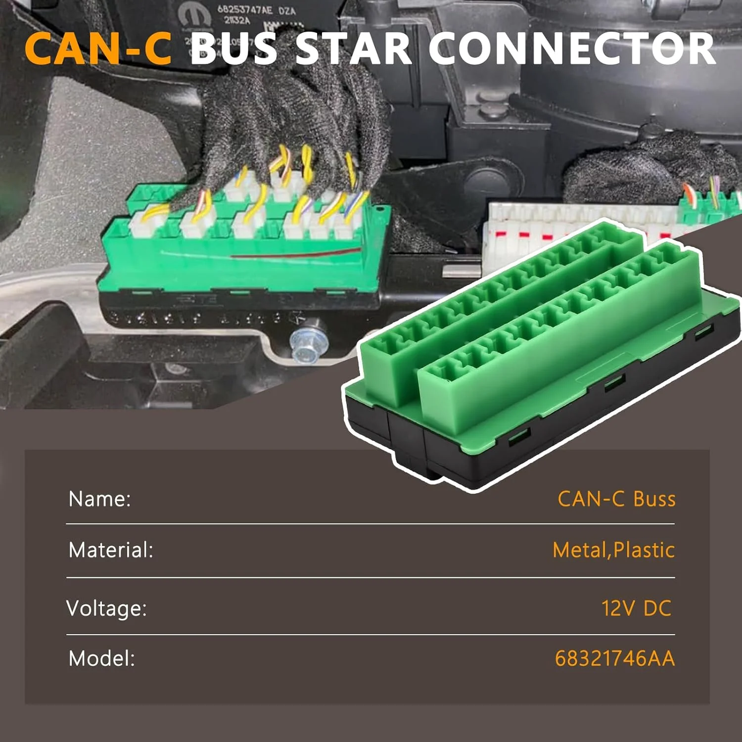 اتصال دهنده فیوز بلوک اتصال ستاره ای CAN Buss مدل ORIVIN 68321746AA مناسب برای کرایسلر پاسیفیکا و وویجر 2017-2025، جیپ گلادیاتور و رانگلر 2018-2025، رم 1500 2500 3500 2019-2024، جایگزین # 2-2272352-5 اتصال دهنده فیوز بلوک اتصال ستاره ای CAN Buss مدل ORIVIN 68321746AA مناسب برای کرایسلر پاسیفیکا و وویجر 2017-2025، جیپ گلادیاتور و رانگلر 2018-2025، رم 1500 2500 3500 2019-2024، جایگزین # 2-2272352-5