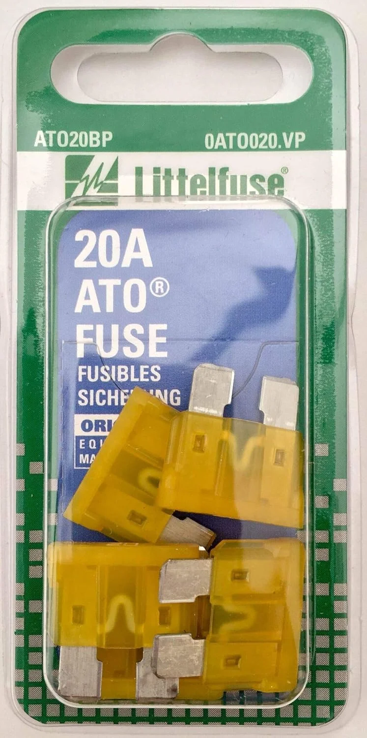 فیوز کارتریجی 20 آمپر 32 ولت Littelfuse 0ATO020.VP ATO، بسته 5 عددی