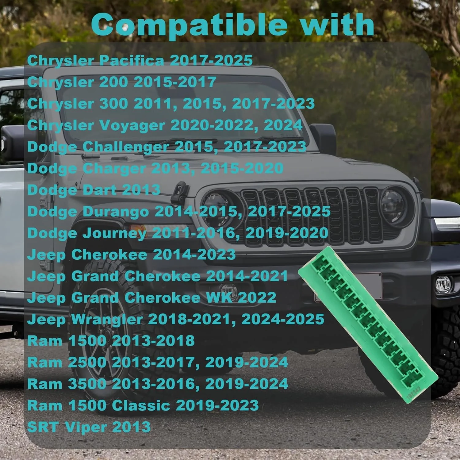اتصال دهنده فیوز LESHIAUTO سازگار با Can Buss برای کرایسلر پاسیفیکا دوج چلنجر چارجر دارت دورانگو جورنی جیپ چروکی گرند رانگلر رم 1500 2500 جایگزین# 68230877AA 68084591AA 68140666AA