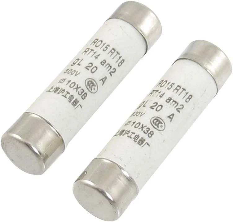 Sourcingmap 2 عدد فیوز سرامیکی سریع سوز AC 500V 20A با ابعاد 10mm x 38mm