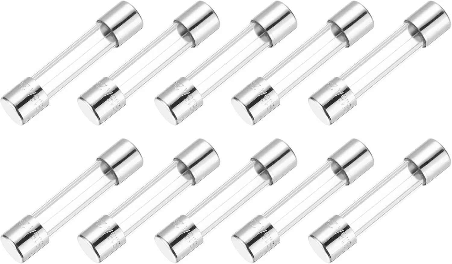 فیوز شیشه ای 3.15 آمپر QUARKZMAN، 5x20 میلی متر، بسته 10 عددی فیوزهای ظریف با ویژگی رهش آهسته، فیوز 250 ولت برای لوازم خانگی