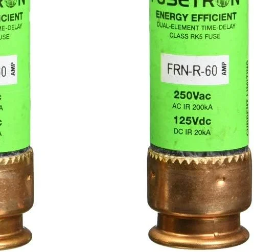 فیوز باسمن BP/FRN-R-60، 60 آمپر، فیوز Fusetron دو عنصره با تاخیر زمانی، محدود کننده جریان کلاس RK5، 250 ولت، دارای تاییدیه UL، بسته 2 عددی فیوز باسمن BP/FRN-R-60، 60 آمپر، فیوز Fusetron دو عنصره با تاخیر زمانی، محدود کننده جریان کلاس RK5، 250 ولت، دارای تاییدیه UL، بسته 2 عددی