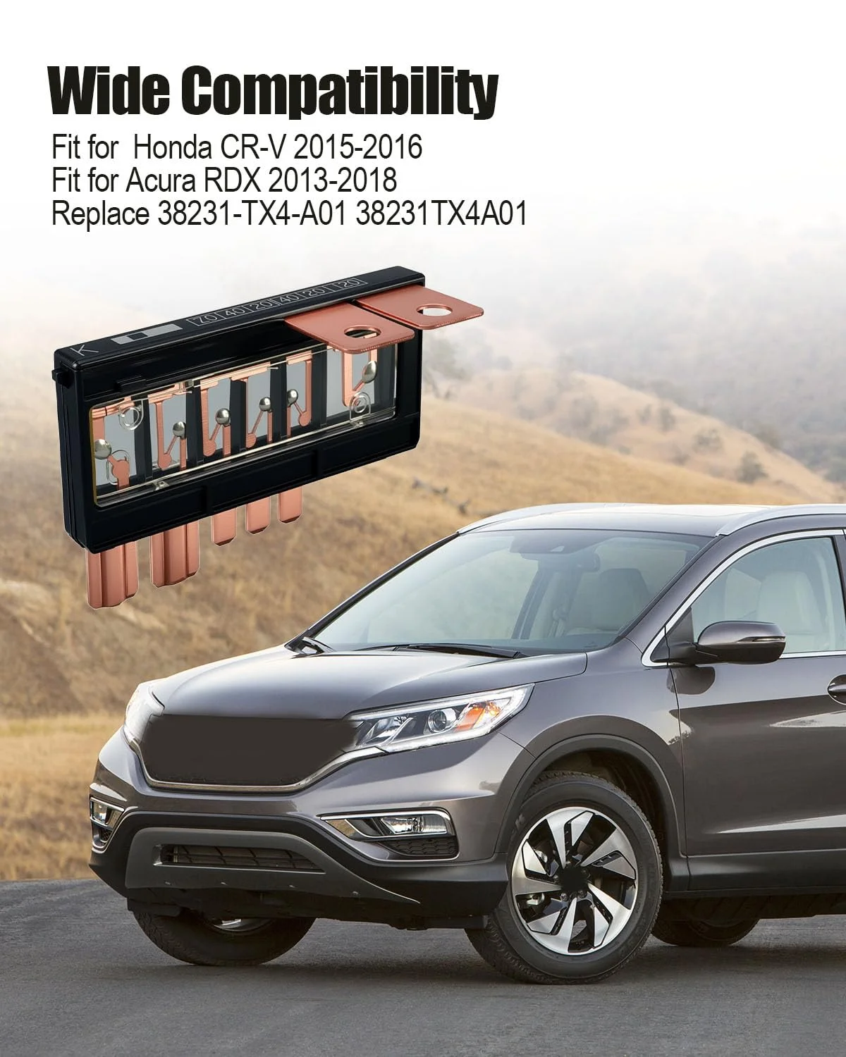 بلوک فیوز چندگانه 6 مداره 32 آمپر مناسب برای هوندا CR-V آکورا RDX 2013 2014 2015 2016 2017 2018 جایگزین 38231-TX4-A01 38231TX4A01 بلوک فیوز چندگانه 6 مداره 32 آمپر مناسب برای هوندا CR-V آکورا RDX 2013 2014 2015 2016 2017 2018 جایگزین 38231-TX4-A01 38231TX4A01
