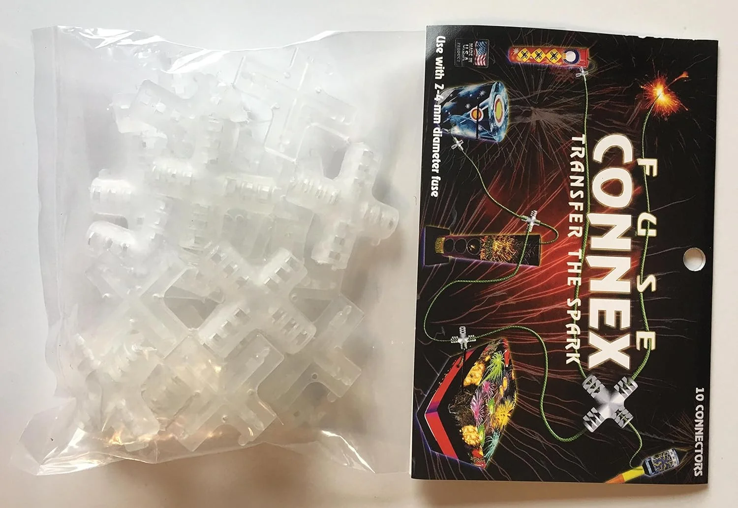 اتصال دهنده فیوز کانکس مدل Fireworks Junction Cannon Safty Connector Splitter مناسب فیوزهای 2 تا 4 میلی‌متری - بسته 10 عددی