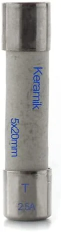 edi-tronic بسته 10 عددی فیوز سرامیکی 2.5 آمپر تاخیری 5x20 میلی متر edi-tronic بسته 10 عددی فیوز سرامیکی 2.5 آمپر تاخیری 5x20 میلی متر