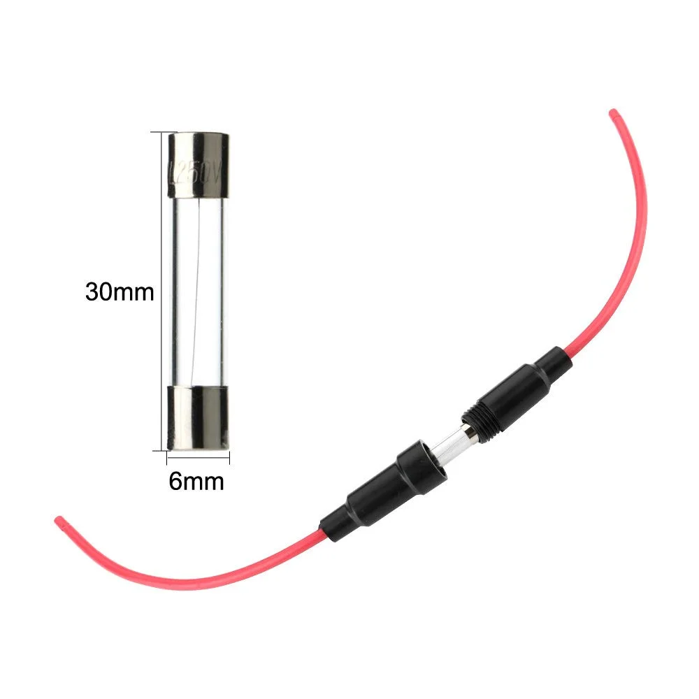 هولدر فیوز AGC مدل Gebildet با ابعاد 6x30 میلیمتر، نوع پیچی درون خطی با سیم 16AWG، جعبه فیوز 32 ولت 20 آمپر برای فیوز شیشهای ضربهای سریع (بسته 15 عددی) هولدر فیوز AGC مدل Gebildet با ابعاد 6x30 میلیمتر، نوع پیچی درون خطی با سیم 16AWG، جعبه فیوز 32 ولت 20 آمپر برای فیوز شیشهای ضربهای سریع (بسته 15 عددی)