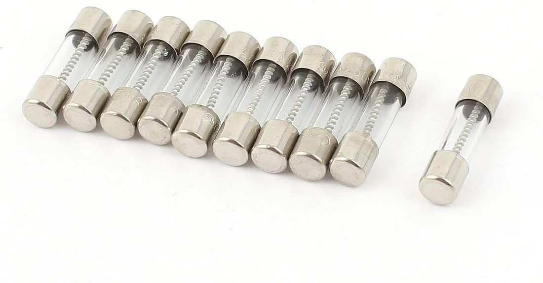 uxcell Sourcingmap 10 عدد فیوز شیشه ای تاخیری 8 آمپر 250 ولت 5mm x 20mm