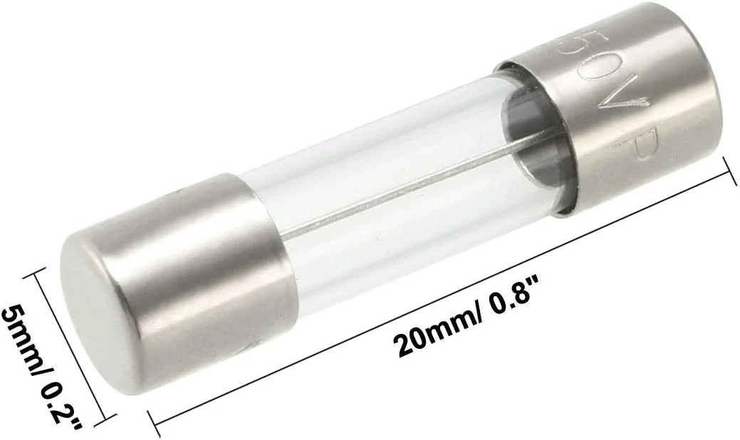 فیوز شیشه ای تاخیری اسلو بلو، 5mm x 20mm، 250V 8A، بسته 20 عددی فیوز شیشه ای تاخیری اسلو بلو، 5mm x 20mm، 250V 8A، بسته 20 عددی