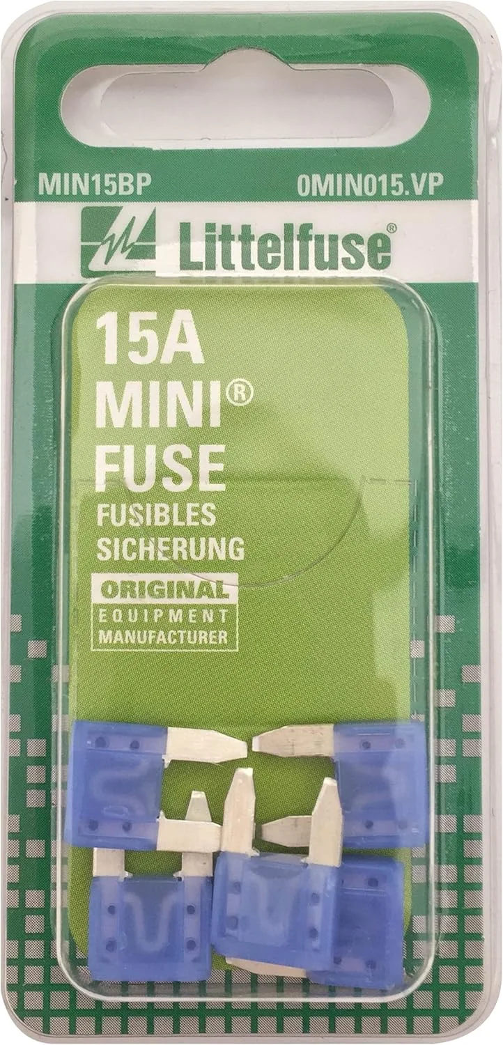 فیوز تیغه ای خودرویی مینی Littelfuse MIN15BP سری 297 با عملکرد سریع - بسته 5 عددی