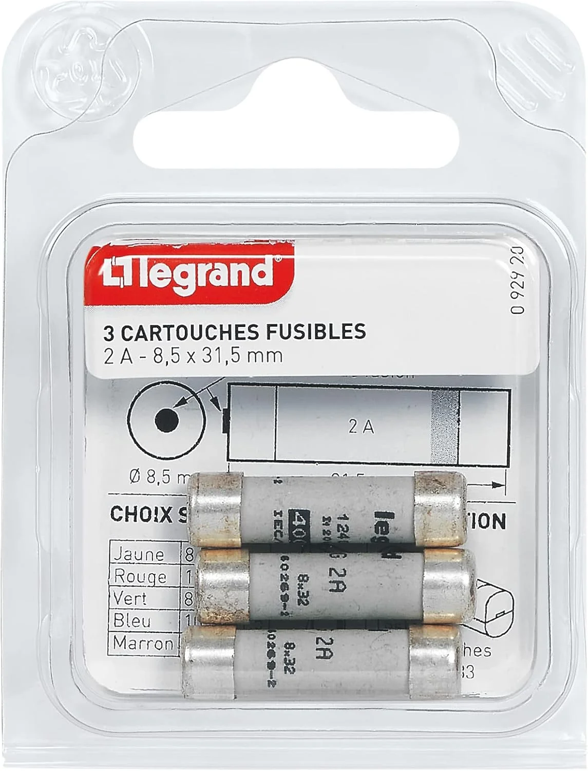 فیوز کارتریجی 2 آمپر لگراند مدل leg92920، 8.5x31.5 میلیمتر، بسته 3 عددی فیوز کارتریجی 2 آمپر لگراند مدل leg92920، 8.5x31.5 میلیمتر، بسته 3 عددی