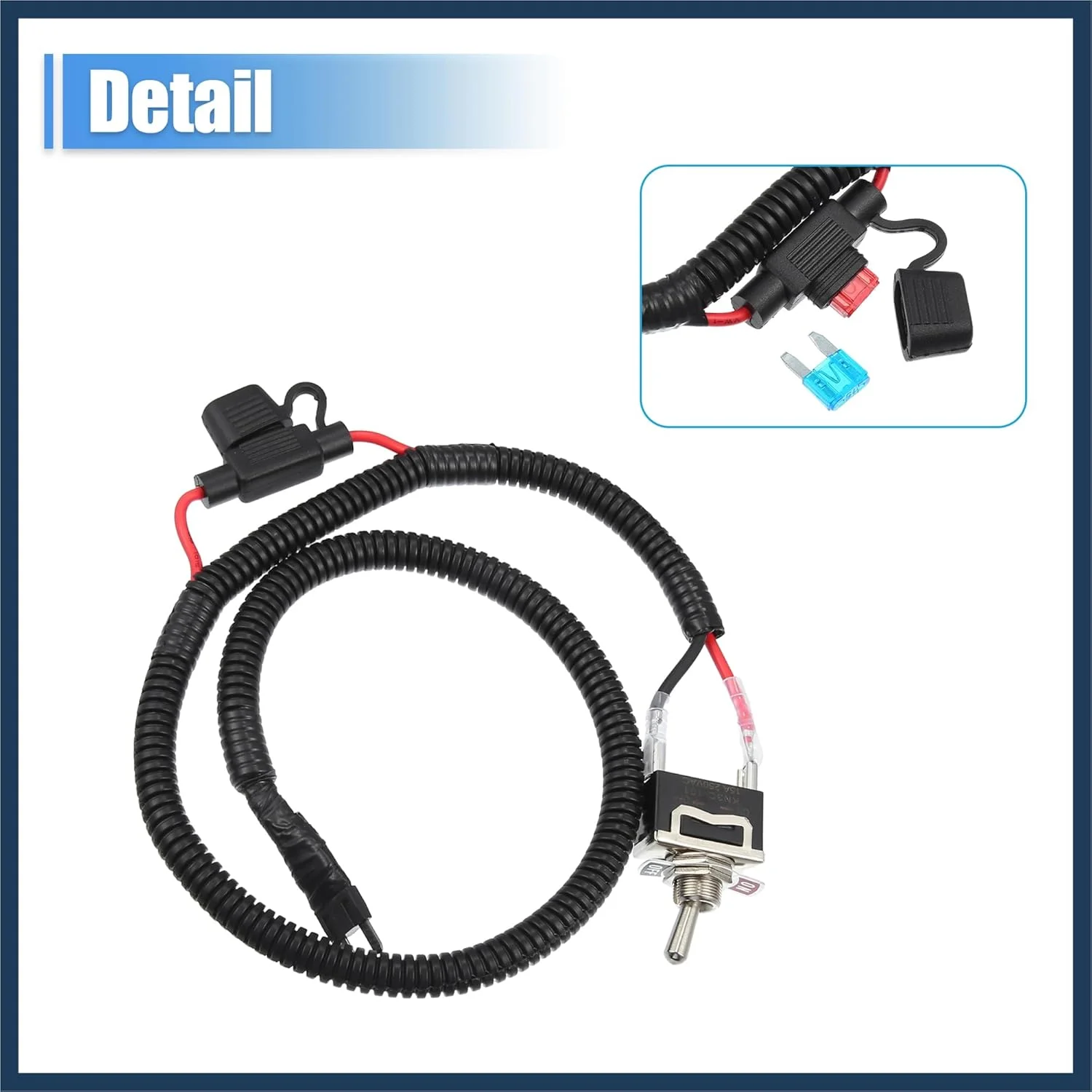 INFINAUTO 1 ست کیت بای پس فیوز سوئیچ دار خودرو جهانی 71.7 سانتی متر 28.23 اینچ طراحی شیک INFINAUTO 1 ست کیت بای پس فیوز سوئیچ دار خودرو جهانی 71.7 سانتی متر 28.23 اینچ طراحی شیک