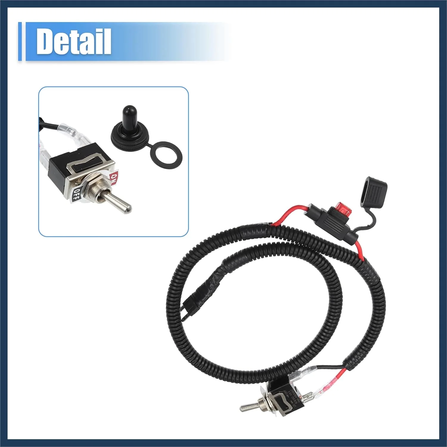 INFINAUTO 1 ست کیت بای پس فیوز سوئیچ دار خودرو جهانی 71.7 سانتی متر 28.23 اینچ طراحی شیک INFINAUTO 1 ست کیت بای پس فیوز سوئیچ دار خودرو جهانی 71.7 سانتی متر 28.23 اینچ طراحی شیک