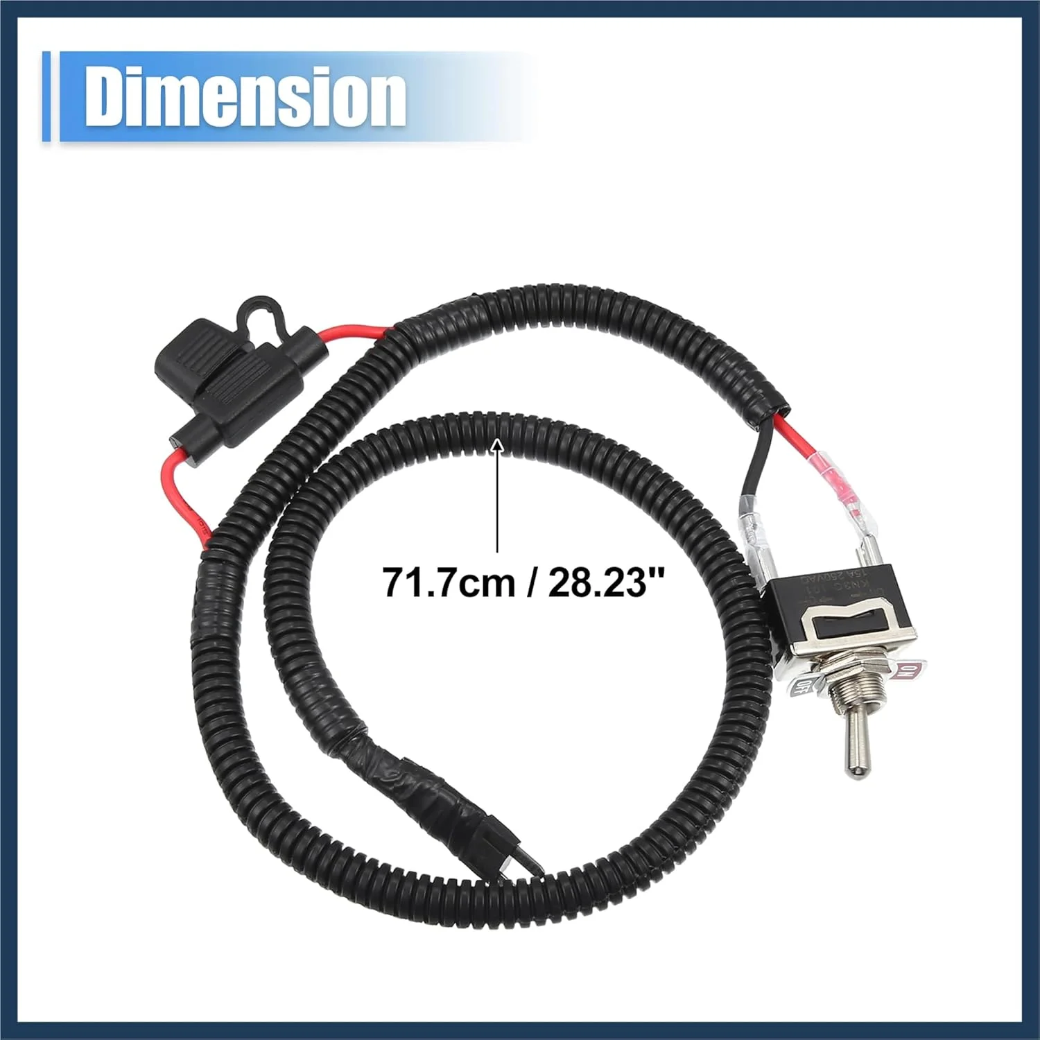 INFINAUTO 1 ست کیت بای پس فیوز سوئیچ دار خودرو جهانی 71.7 سانتی متر 28.23 اینچ طراحی شیک INFINAUTO 1 ست کیت بای پس فیوز سوئیچ دار خودرو جهانی 71.7 سانتی متر 28.23 اینچ طراحی شیک