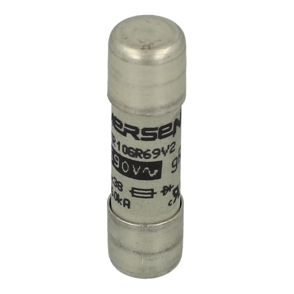 فیوز استوانه ای MERSEN (FERRAZ) مدل Q1014567J | Q1014567 | FR10GR69V2، GR 690VAC، 10X38، 2 آمپر، بدون نشانگر