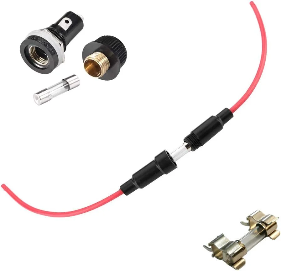 Gebildet 150 عدد فیوز شیشه ای 5x20 میلی متری + 5 عدد نگهدارنده فیوز خطی AGC با سیم 16AWG + 5 عدد نگهدارنده فیوز نصب پنل + 30 عدد جای فیوز، کیت فیوز سریع سوز Gebildet 150 عدد فیوز شیشه ای 5x20 میلی متری + 5 عدد نگهدارنده فیوز خطی AGC با سیم 16AWG + 5 عدد نگهدارنده فیوز نصب پنل + 30 عدد جای فیوز، کیت فیوز سریع سوز