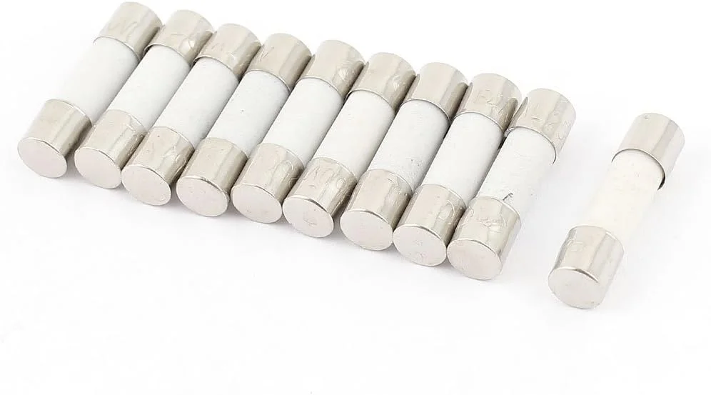 uxcell sourcingmap 10 عدد فیوز سرامیکی سریع سوز 250 ولت 10 آمپر F10A لوله ای 5mm x 20mm