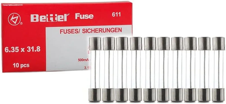 edi-tronic بسته 10 عددی فیوز 1 آمپر سریع 6.3 x 32 میلی متر