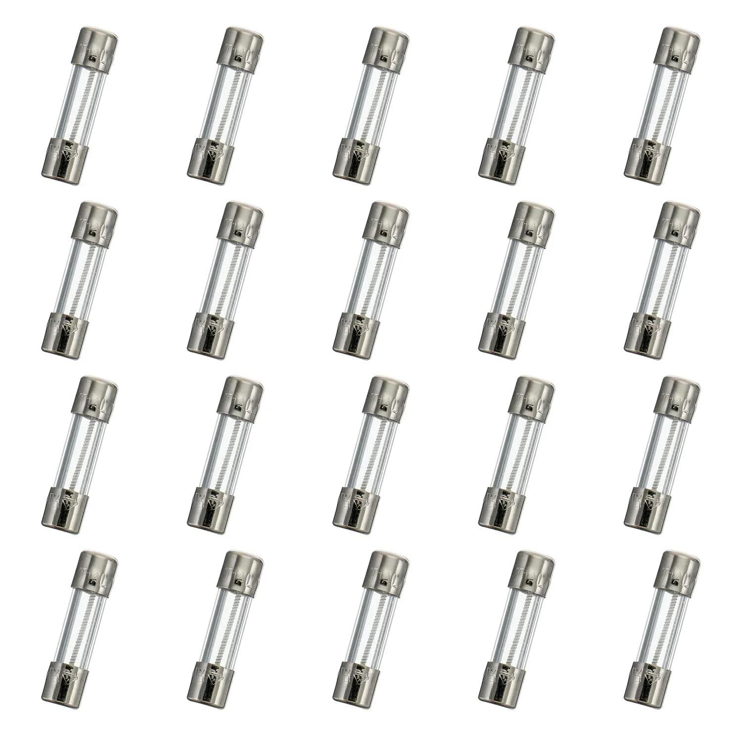 فیوز شیشه‌ای تاخیری HUAREW T1AL250V 20 عددی 5x20 میلی‌متر 1 آمپر 250 ولت