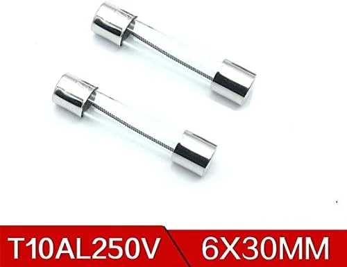 CentIoT - 2 عدد - فیوز ذوب آهسته 6X30MM - فیوز لوله ای تاخیری - مناسب برای اجاق مایکروویو (10A 250V 6 x 30MM ذوب آهسته) CentIoT - 2 عدد - فیوز ذوب آهسته 6X30MM - فیوز لوله ای تاخیری - مناسب برای اجاق مایکروویو (10A 250V 6 x 30MM ذوب آهسته)
