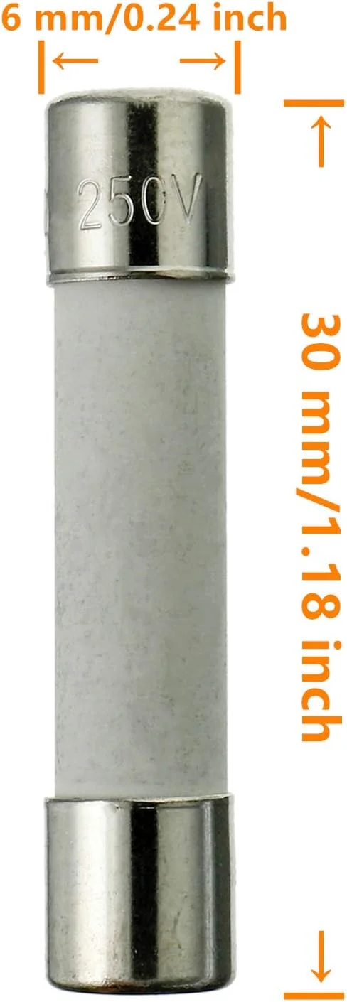 مجموعه فیوزهای سرامیکی تاخیری HUAREW، 12 مقدار مختلف، 60 عدد، 6x30 میلی متر، 1A 2A 3A 4A 5A 6A 7A 8A 10A 15A 20A 30 آمپر 250 ولت مجموعه فیوزهای سرامیکی تاخیری HUAREW، 12 مقدار مختلف، 60 عدد، 6x30 میلی متر، 1A 2A 3A 4A 5A 6A 7A 8A 10A 15A 20A 30 آمپر 250 ولت