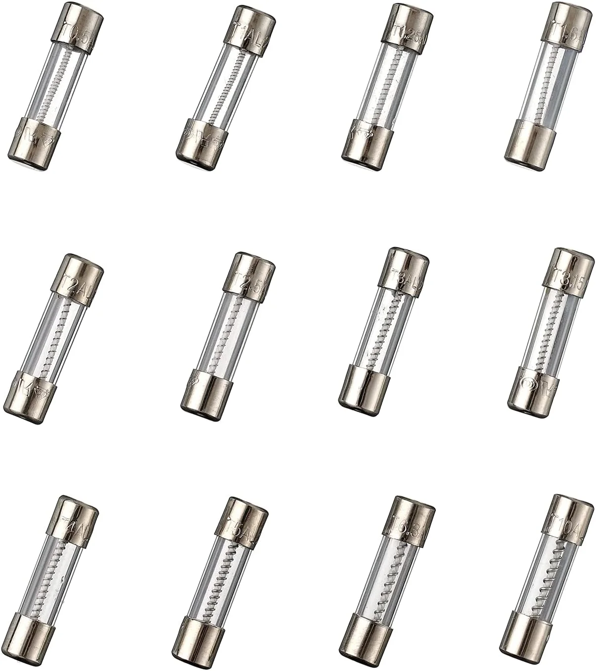 مجموعه 120 عددی فیوز شیشه ای تاخیری BOJACK (5x20 میلی متر، 250 ولت، T0.5A-10A) مجموعه 120 عددی فیوز شیشه ای تاخیری BOJACK (5x20 میلی متر، 250 ولت، T0.5A-10A)