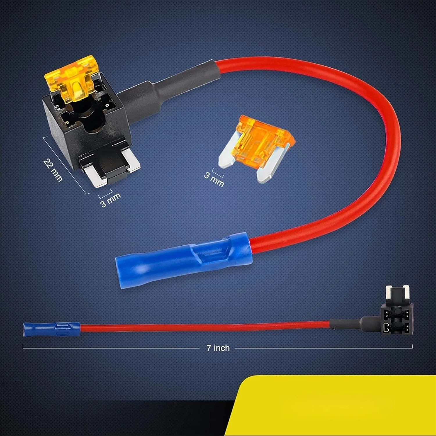 THE WHITE SHOP بسته 10 عددی فیوز مینیاتوری کم ارتفاع 16 AWG، انشعاب فیوز خودرو 12 ولت طول 6 اینچ، برای روشنایی خودروهای سنگین دریایی مدارهای الکتریکی (سایز: A) THE WHITE SHOP بسته 10 عددی فیوز مینیاتوری کم ارتفاع 16 AWG، انشعاب فیوز خودرو 12 ولت طول 6 اینچ، برای روشنایی خودروهای سنگین دریایی مدارهای الکتریکی (سایز: A)