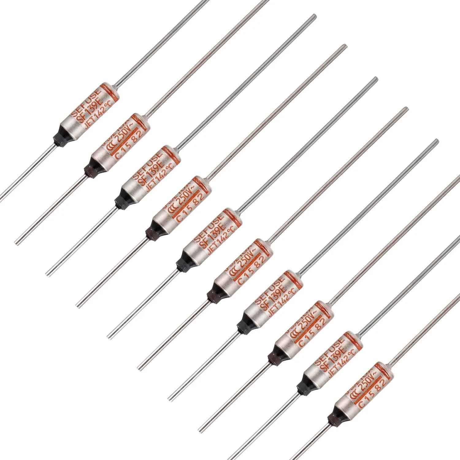 فیوز حرارتی First Moon SF139E SEFUSE 10A 250V، قطع کننده حرارتی 142 درجه سانتیگراد (بسته 10 عددی)