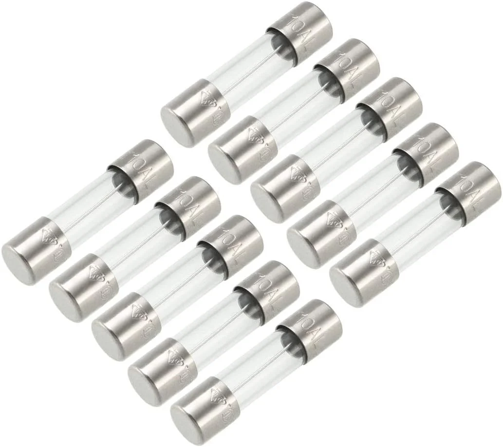 فیوز شیشه ای تاخیری اسلو بلو، 5mm x 20mm، 250V، 10A، بسته 10 عددی