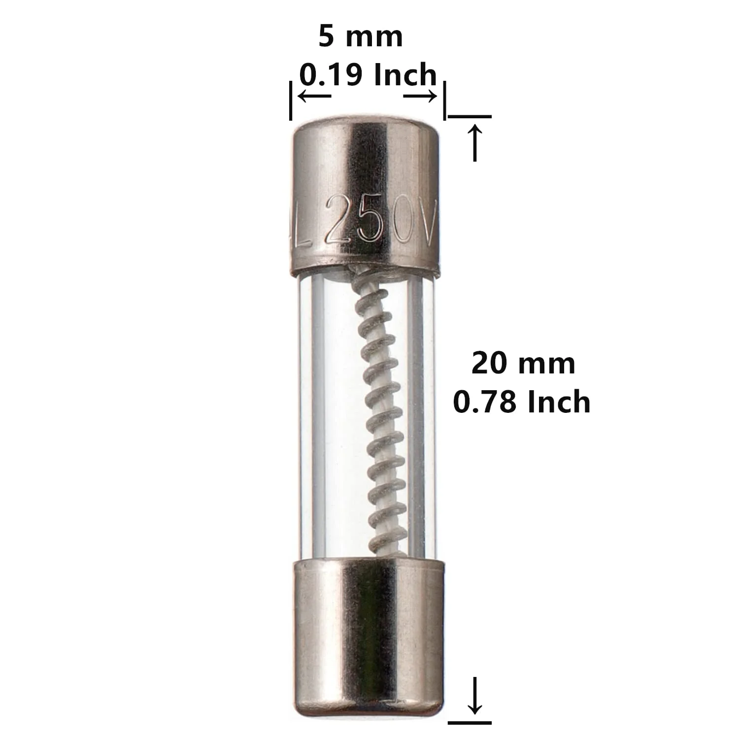 مجموعه فیوز شیشه ای BOJACK شامل 12 مقدار مختلف 60 عددی 5x20mm 250V T0.5A 1A 1.25A 1.6A 2A 2.5A 3A 3.15A 4A 5A 6.3A 10A بسته بندی جعبه پلاستیکی شفاف