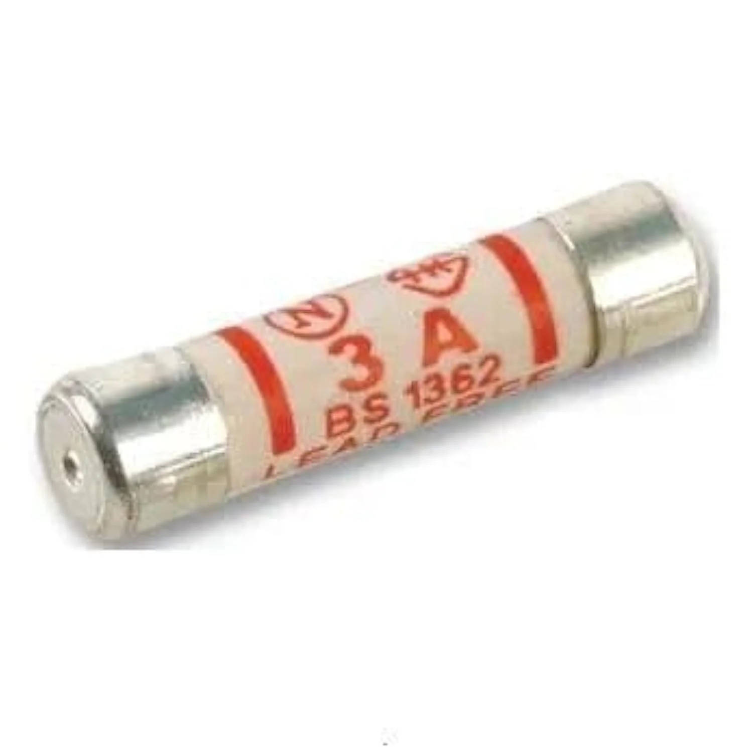 فیوز سرامیکی با ظرفیت شکست پایین BS1362 3A 250V برای کارتریج امارات متحده عربی - 10 عدد، 6x25 میلی متر برای بالای دوشاخه