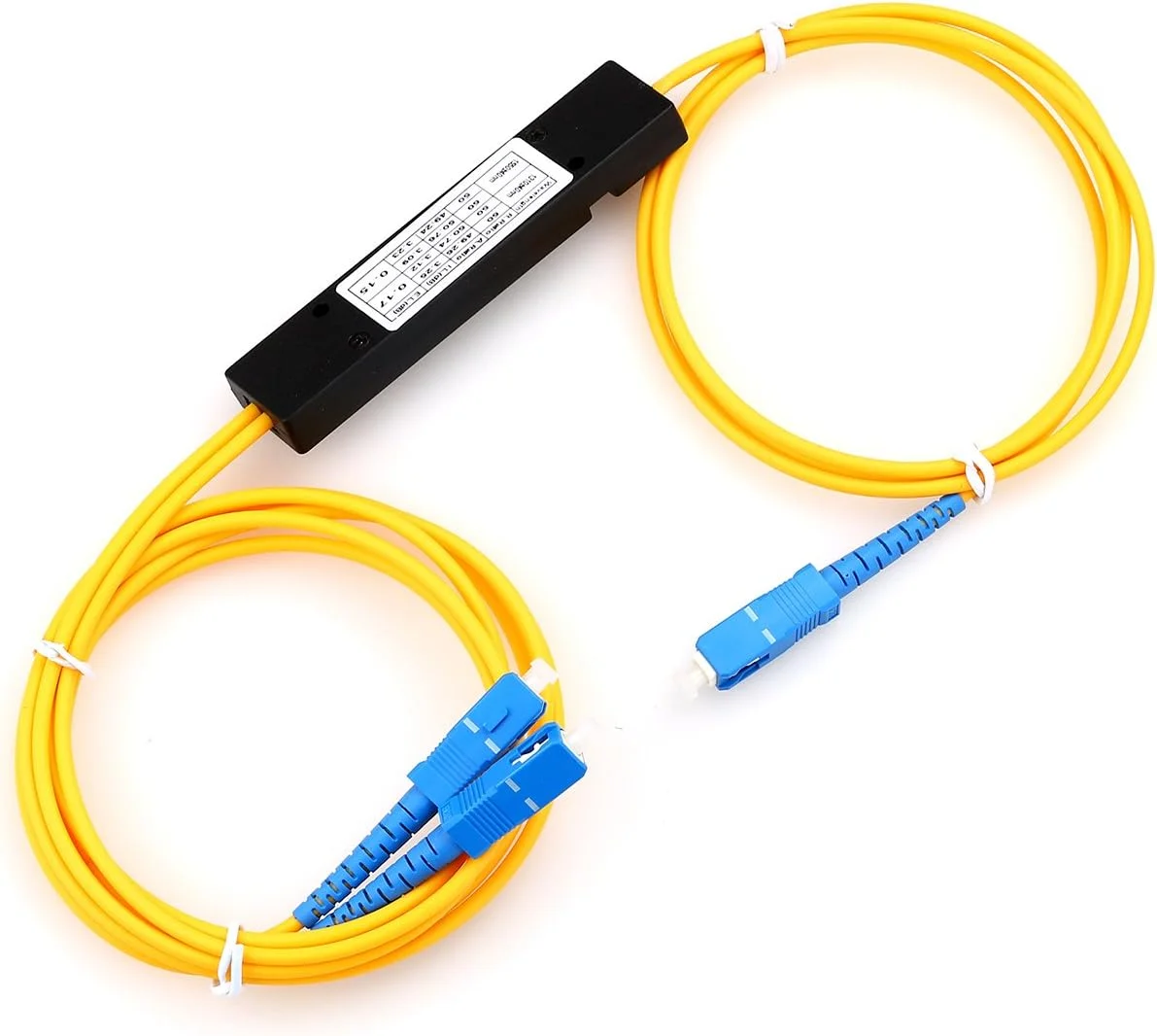 اسپلیتر PLC فیبر نوری FTTH کلوشی 1:2 با پیگتیل SC، دستگاه انشعاب نوری