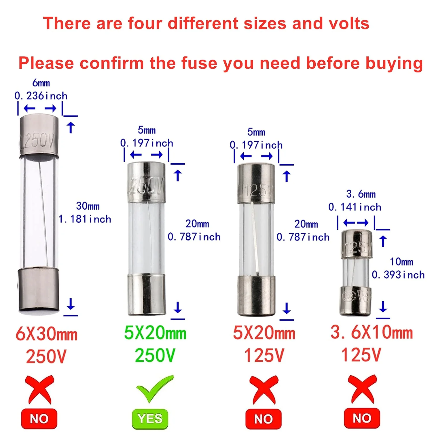 فیوزهای ذوب سریع BOJACK F2AL250V 5x20mm 2A 250V، 2 آمپر 250 ولت، لوله شیشه ای 0.2 x 0.78 اینچ (بسته 20 عددی) فیوزهای ذوب سریع BOJACK F2AL250V 5x20mm 2A 250V، 2 آمپر 250 ولت، لوله شیشه ای 0.2 x 0.78 اینچ (بسته 20 عددی)