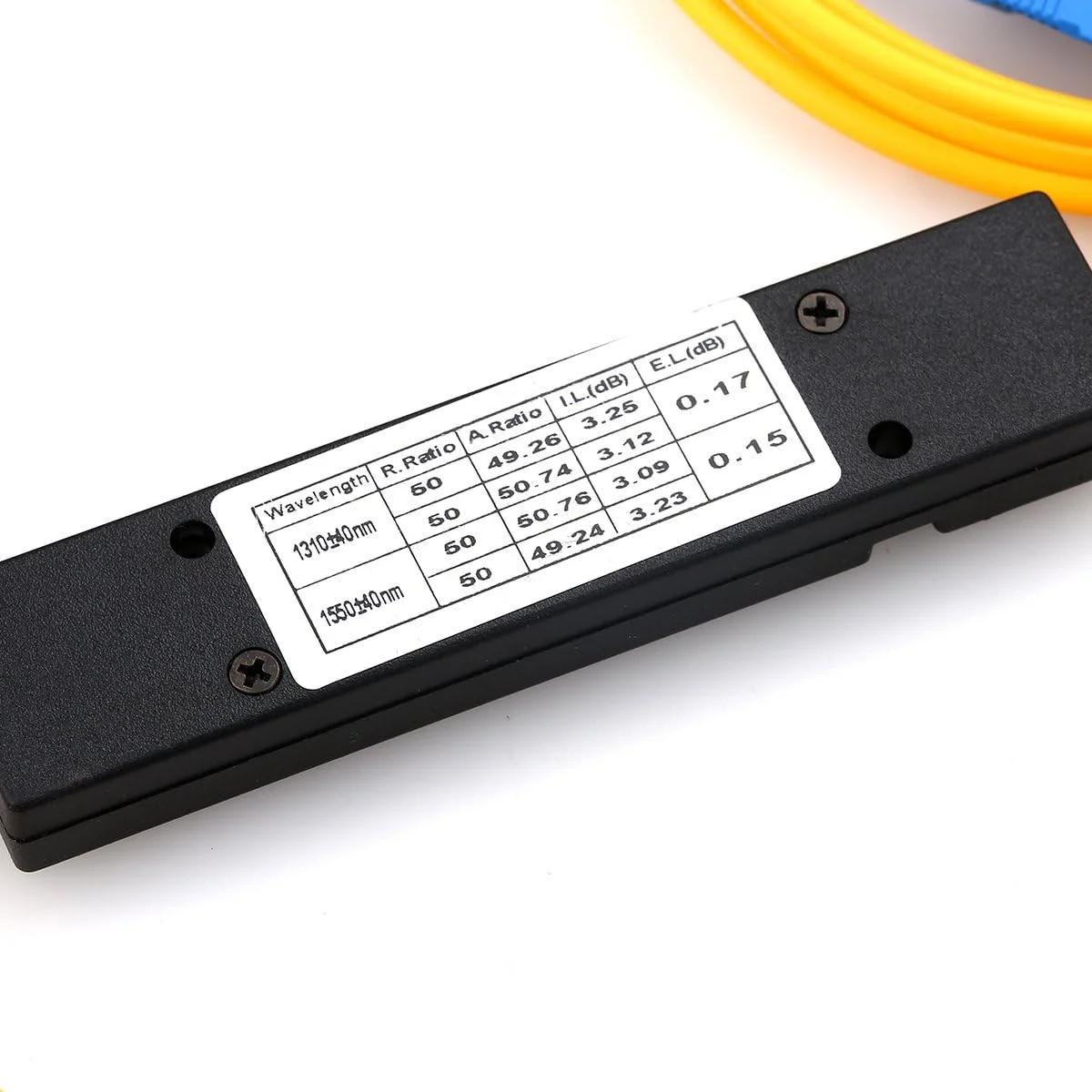 اسپلیتر PLC فیبر نوری FTTH کلوشی 1:2 با پیگتیل SC، دستگاه انشعاب نوری اسپلیتر PLC فیبر نوری FTTH کلوشی 1:2 با پیگتیل SC، دستگاه انشعاب نوری