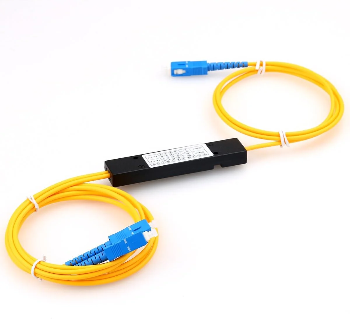 اسپلیتر PLC فیبر نوری FTTH کلوشی 1:2 با پیگتیل SC، دستگاه انشعاب نوری اسپلیتر PLC فیبر نوری FTTH کلوشی 1:2 با پیگتیل SC، دستگاه انشعاب نوری