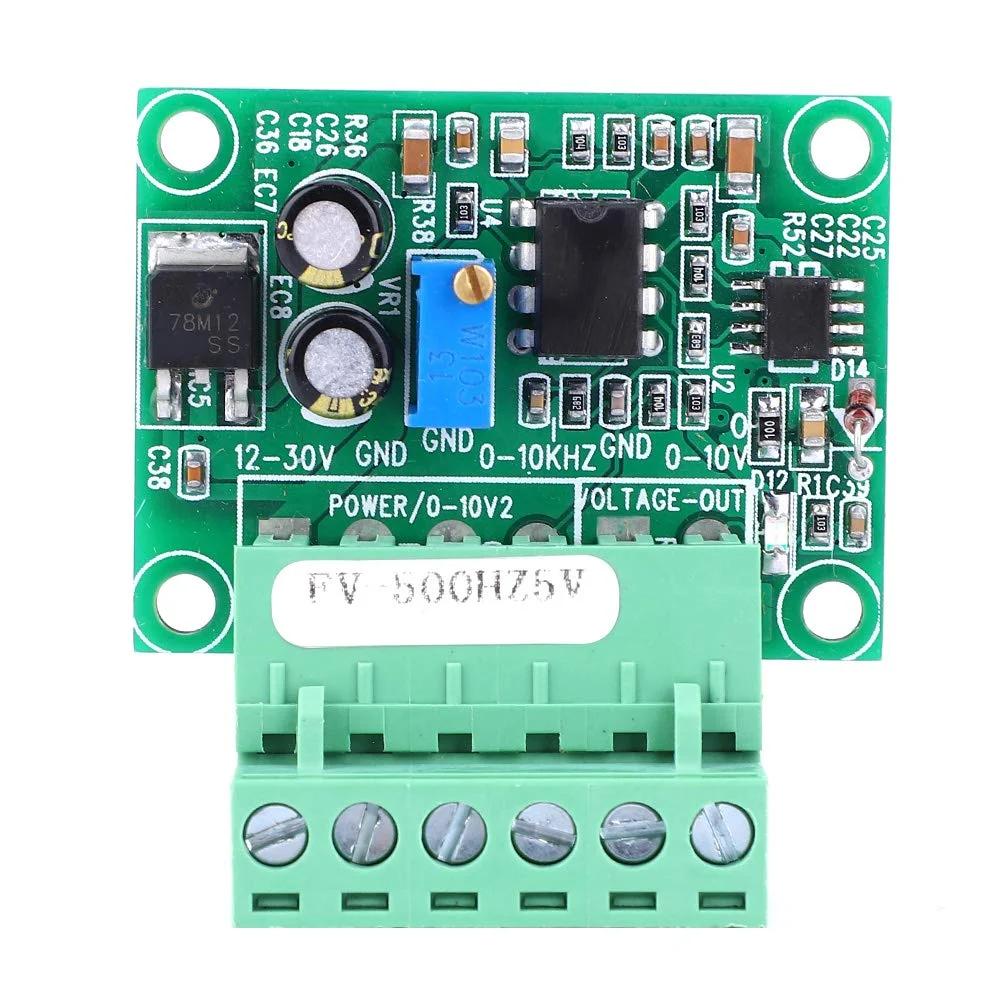 ماژول مبدل فرکانس به ولتاژ FV 500Hz5V با دقت بالا خروجی آنالوگ 0-5 ولت تبدیل سیگنال دیجیتال برای کارت کنترل حرکت PLC رابط 4.5 x 4.7 x 1.7cm