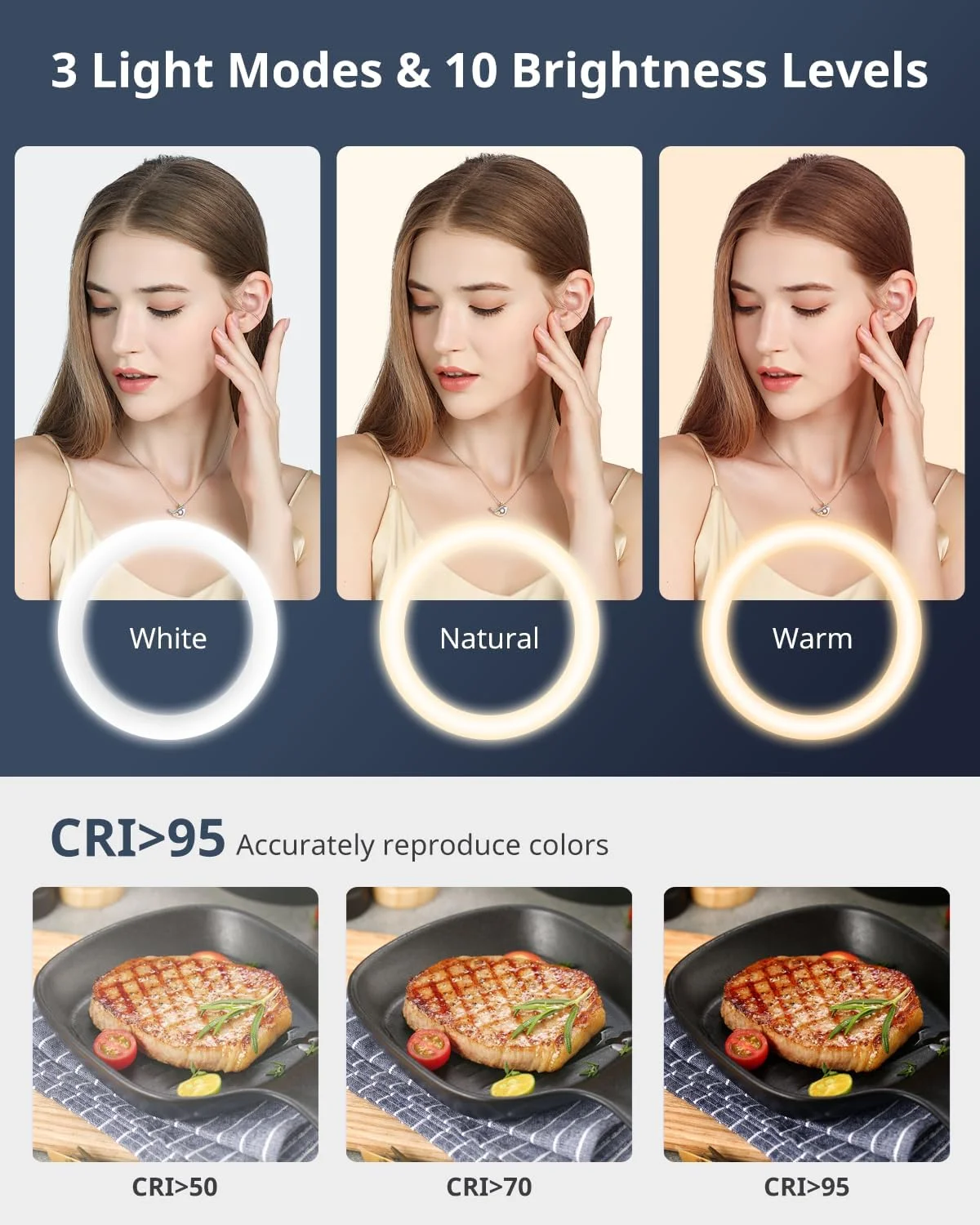 نور حلقه ای سلفی 12 اینچی UBeesize با پایه و نگهدارنده دوربین بالای سر، سه پایه تاشو 62 اینچی برای آیفون با نور حلقه ای، نور تلفن برای ضبط ویدیو، آشپزی، عکاسی، پخش زنده، تیک تاک، یوتیوب نور حلقه ای سلفی 12 اینچی UBeesize با پایه و نگهدارنده دوربین بالای سر، سه پایه تاشو 62 اینچی برای آیفون با نور حلقه ای، نور تلفن برای ضبط ویدیو، آشپزی، عکاسی، پخش زنده، تیک تاک، یوتیوب
