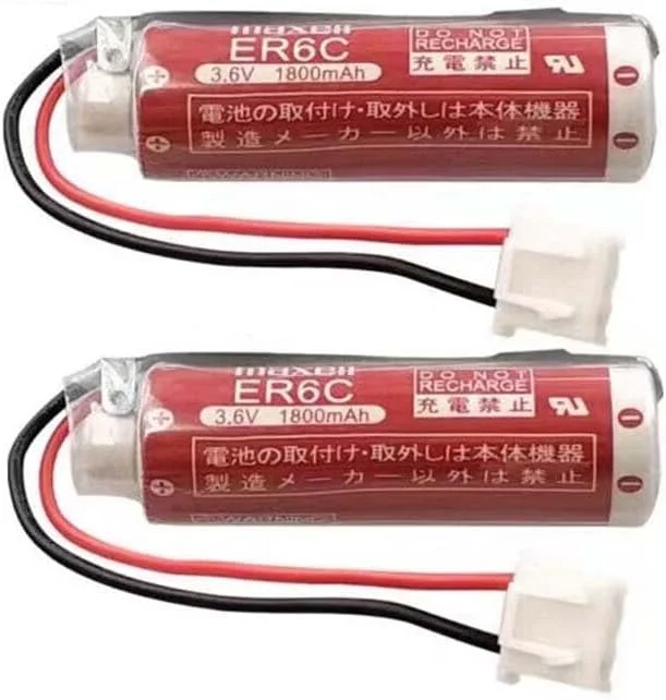 باتری جایگزین Ukkipower 3.6 ولت 1800 میلی آمپر ساعت سازگار با ER6C AA PLC Mitsubishi FX FX2N-48MT FX2N-128MR F2-40BL (2 عدد)